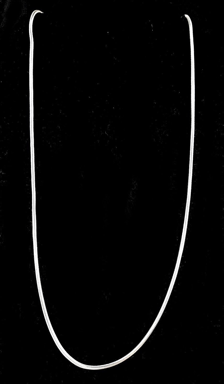 2.5MM Solid 925 Sterling Silver Italian ROUND SNAKE Chain Necklace Made In Italy