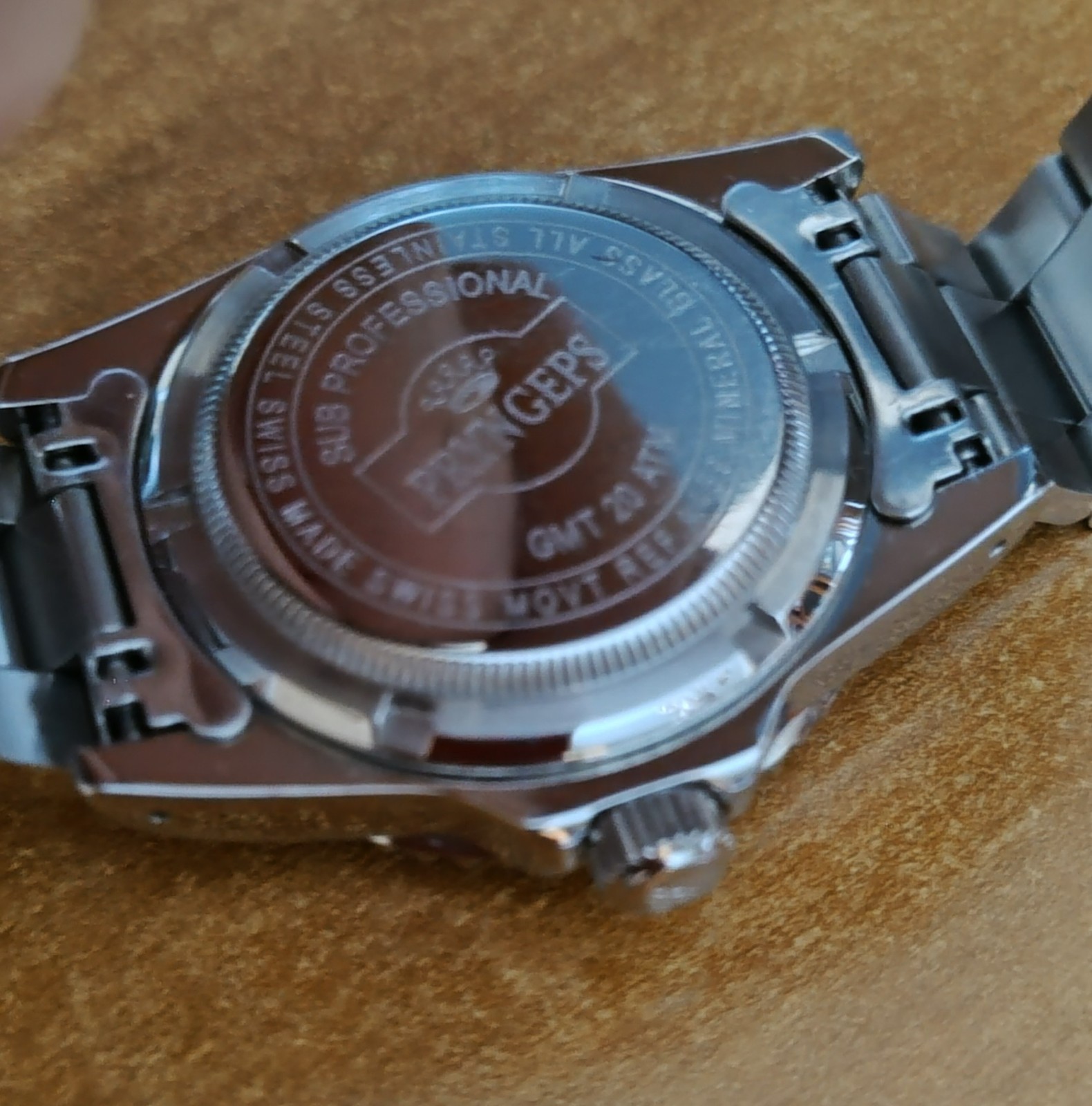 PRYNGEPS GMT 200M WATCH REF A459/1 MEDITERRANEAN COLLECTION SWISS MOVT ROUND