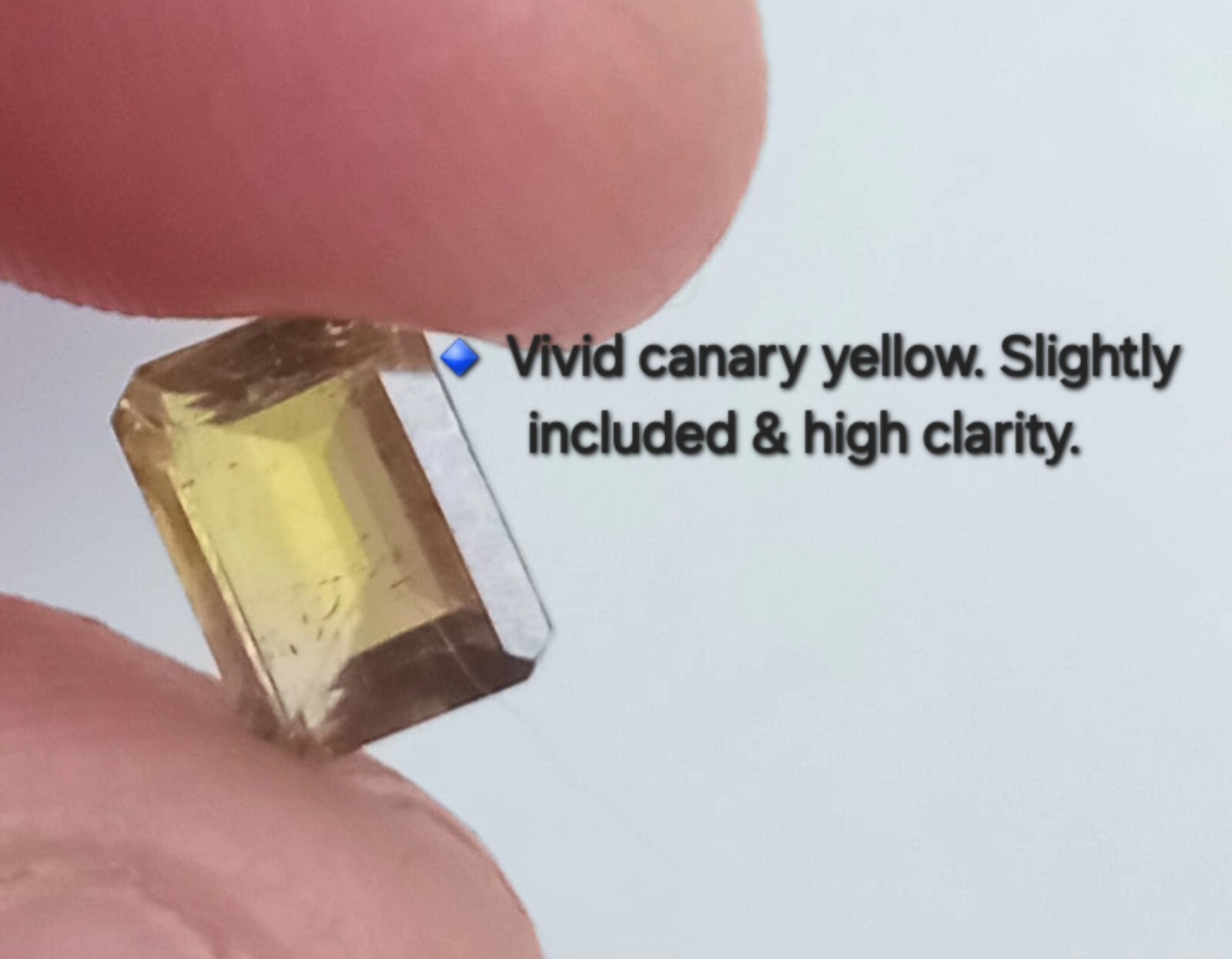 🔹 1.30ct Emerald Cut Tourmaline. Untreated, Slightly Included. 7 x 5 mm approx.