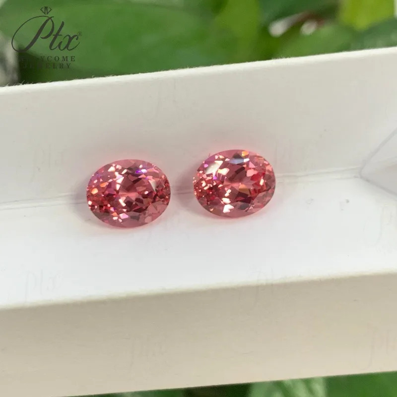 Lab Grown Padparadscha Sapphire Oval Shape Loose Gemstone AGL Selectable Beads