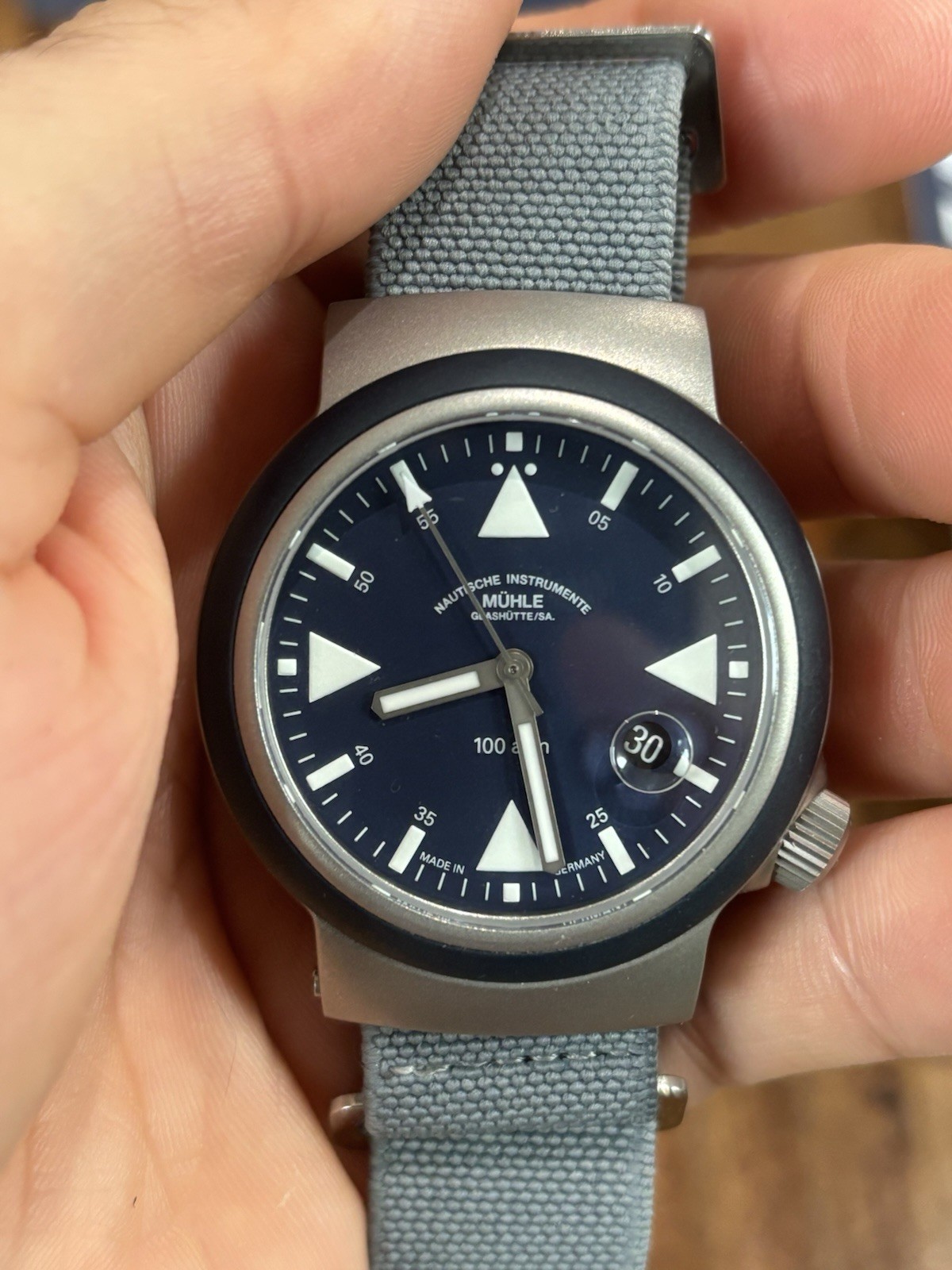 Mühle Glashütte S.A.R. Rescue-Timer M1-41-08 42mm Stainless Steel Box Papers