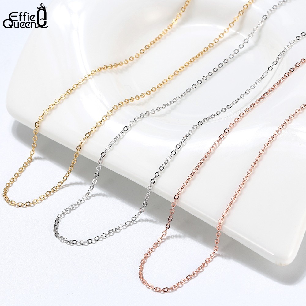 925 Sterling Silver Box Chain Necklace Men Women 16-24in Snake Figaro Rope