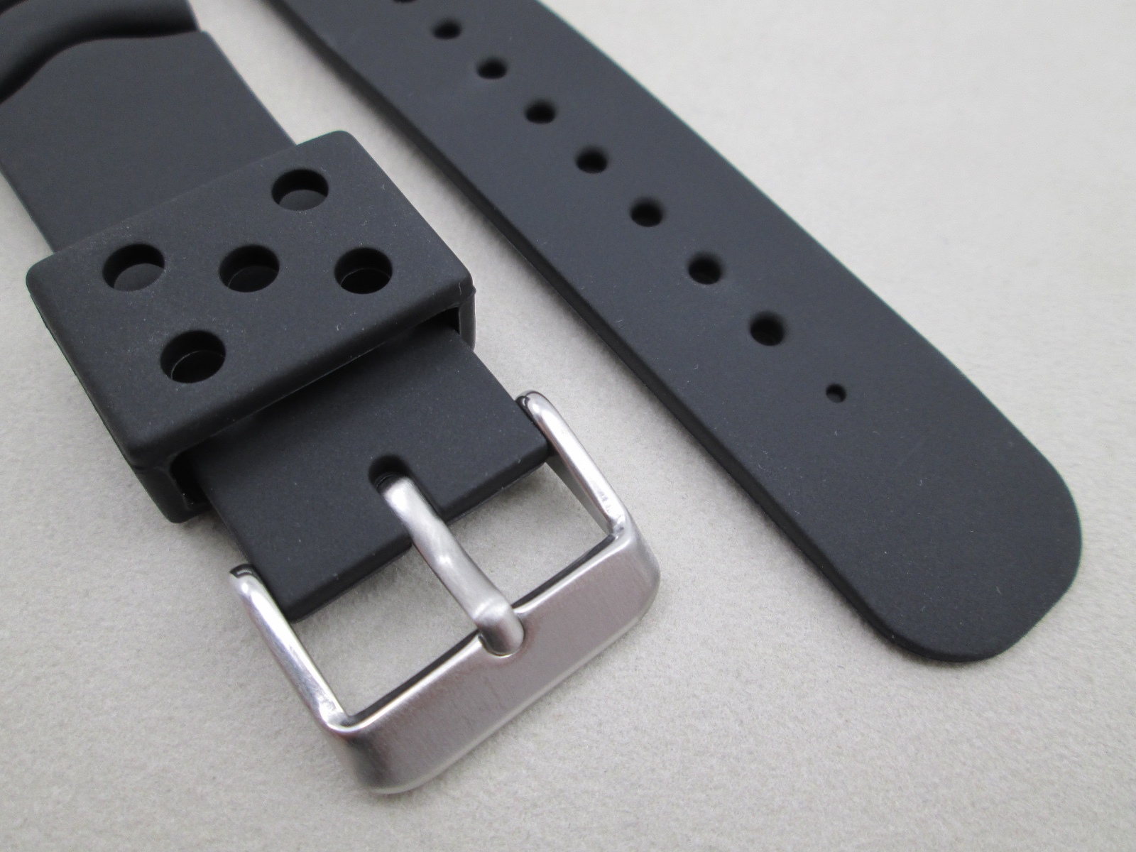 20mm lug wave vent dive polyurethane PU rubber watch band strap fits Seiko Z-20