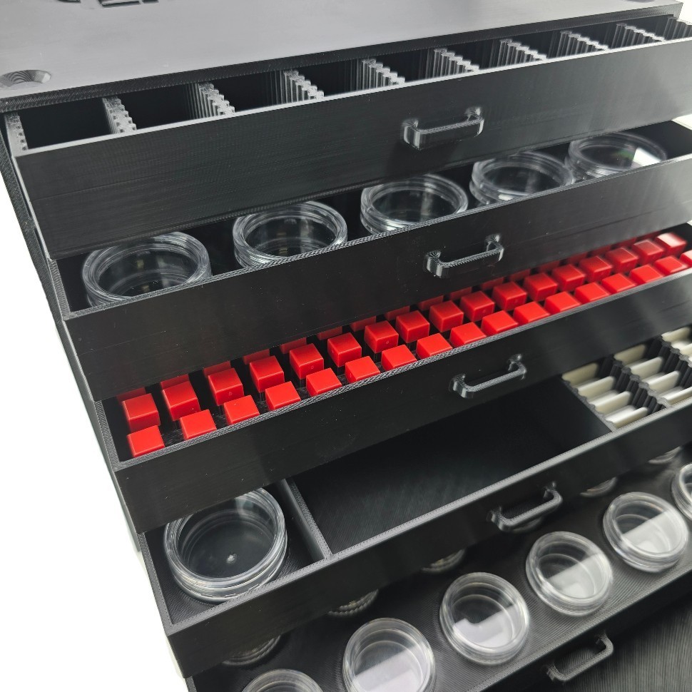 Professional Modular Watch Part Storage System – 3D Printed ABS Drawers & Bins