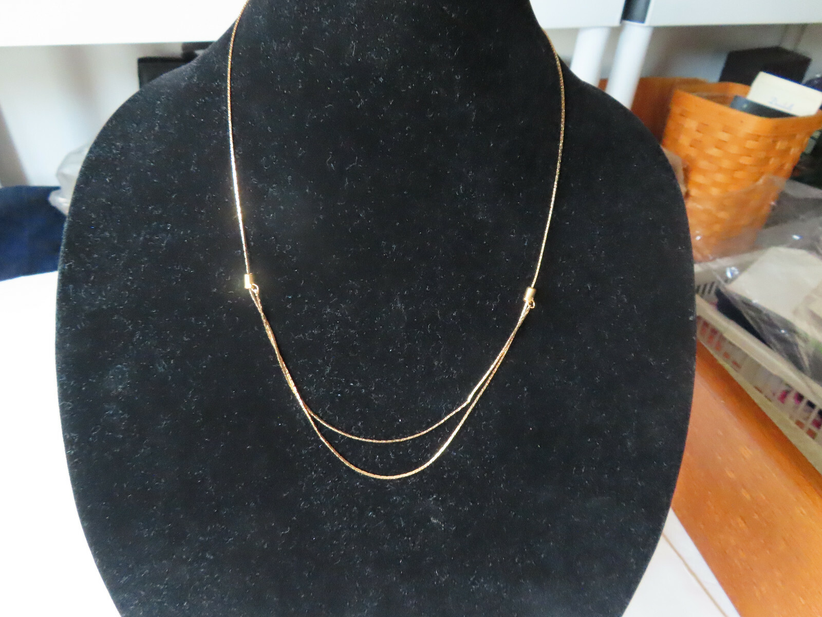 Gold Plated Adjustable Chain Necklace. Nice Gold. NEW & FREE SHIPPING IN USA.