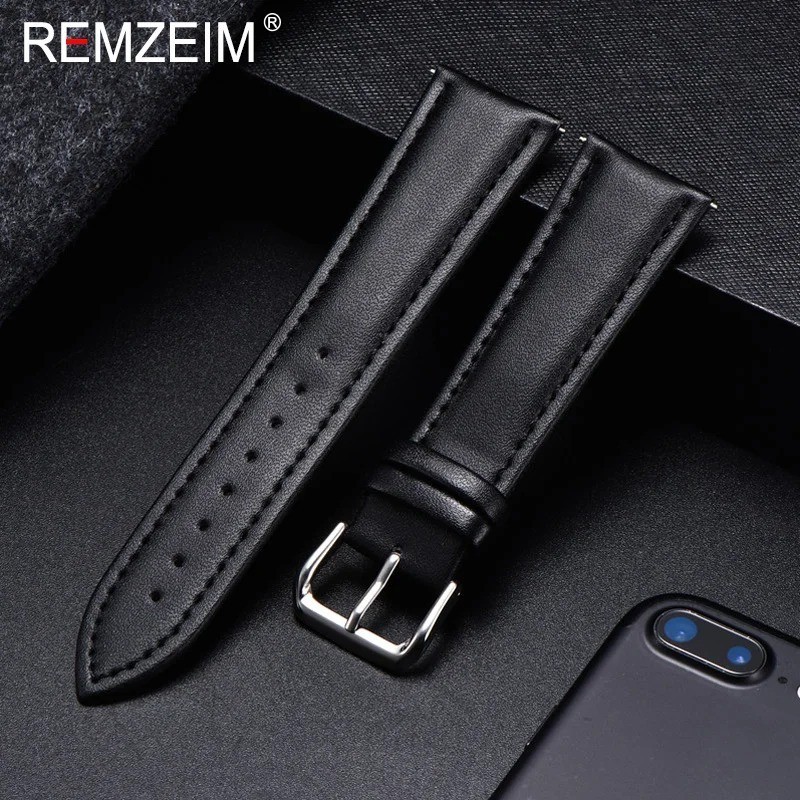 16mm 18mm 20mm 22mm 24mm Genuine Leather Watch Band Strap Bracelet