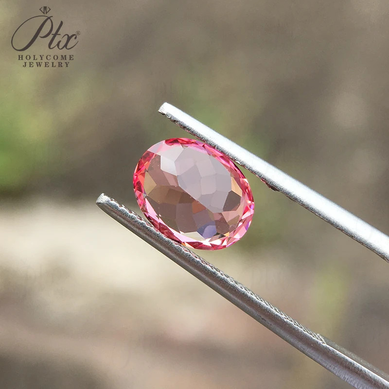 Lab Grown Padparadscha Sapphire Oval Shape Loose Gemstone AGL Selectable Beads