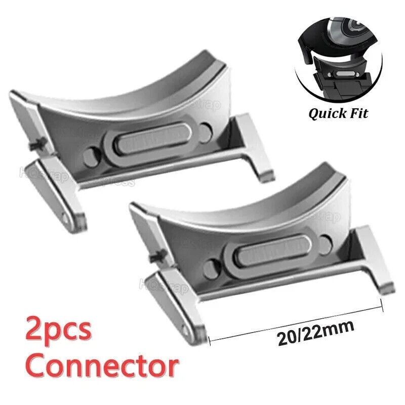 2Pcs/Kit Fit For Samsung Watch 4 5 6 22/20mm Steel Quick Adapter Metal Connector