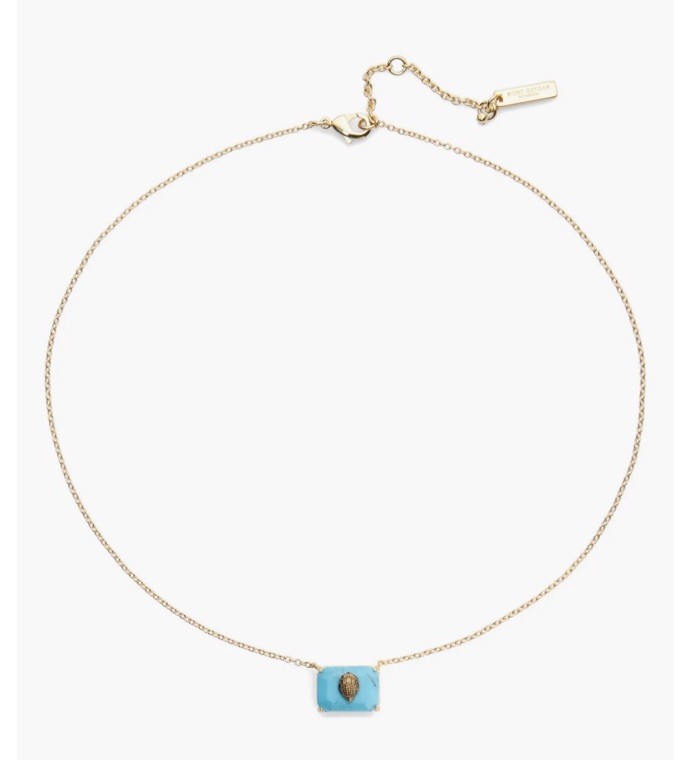 Kurt Geiger London Turquoise Eagle Head Pendant Necklace NWT