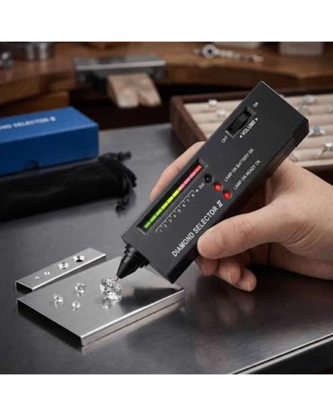 Gold Silver Diamond Tester Selector Gemstone Testing Kit Digital Electronic Tool