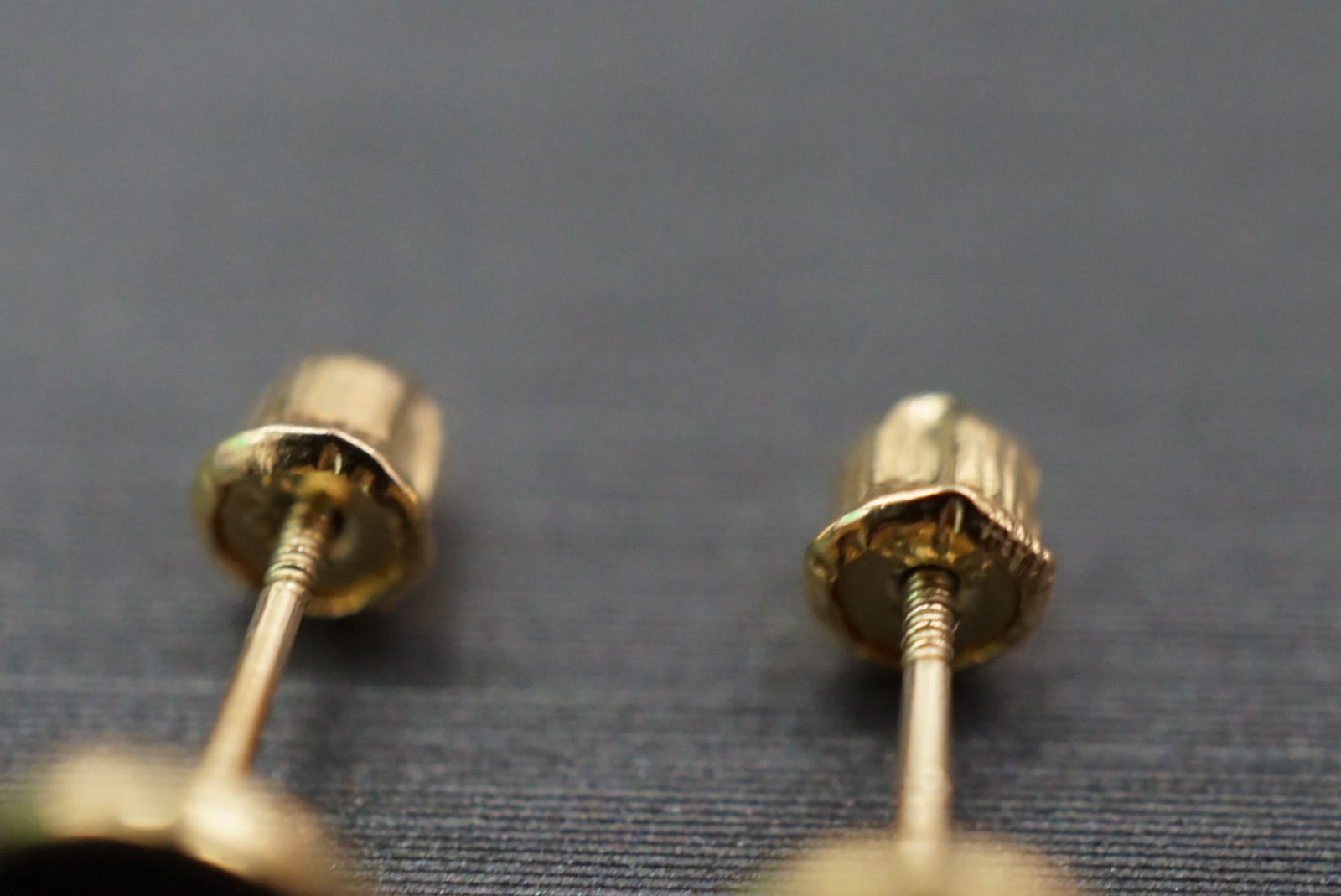 14K Solid Yellow Gold Screw Back Earrings