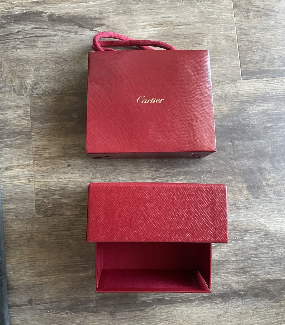 Cartier Empty Box small Red Lined Rectangle