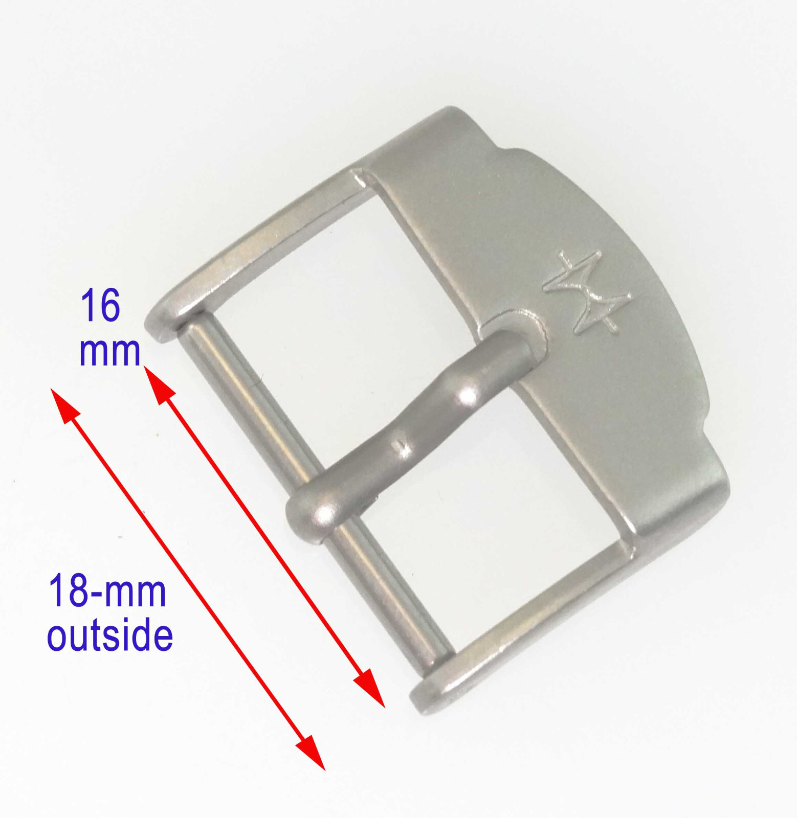 Original Hamilton 16mm (inside) / 18mm Stainless St Watch Clasp Buckle with Pin
