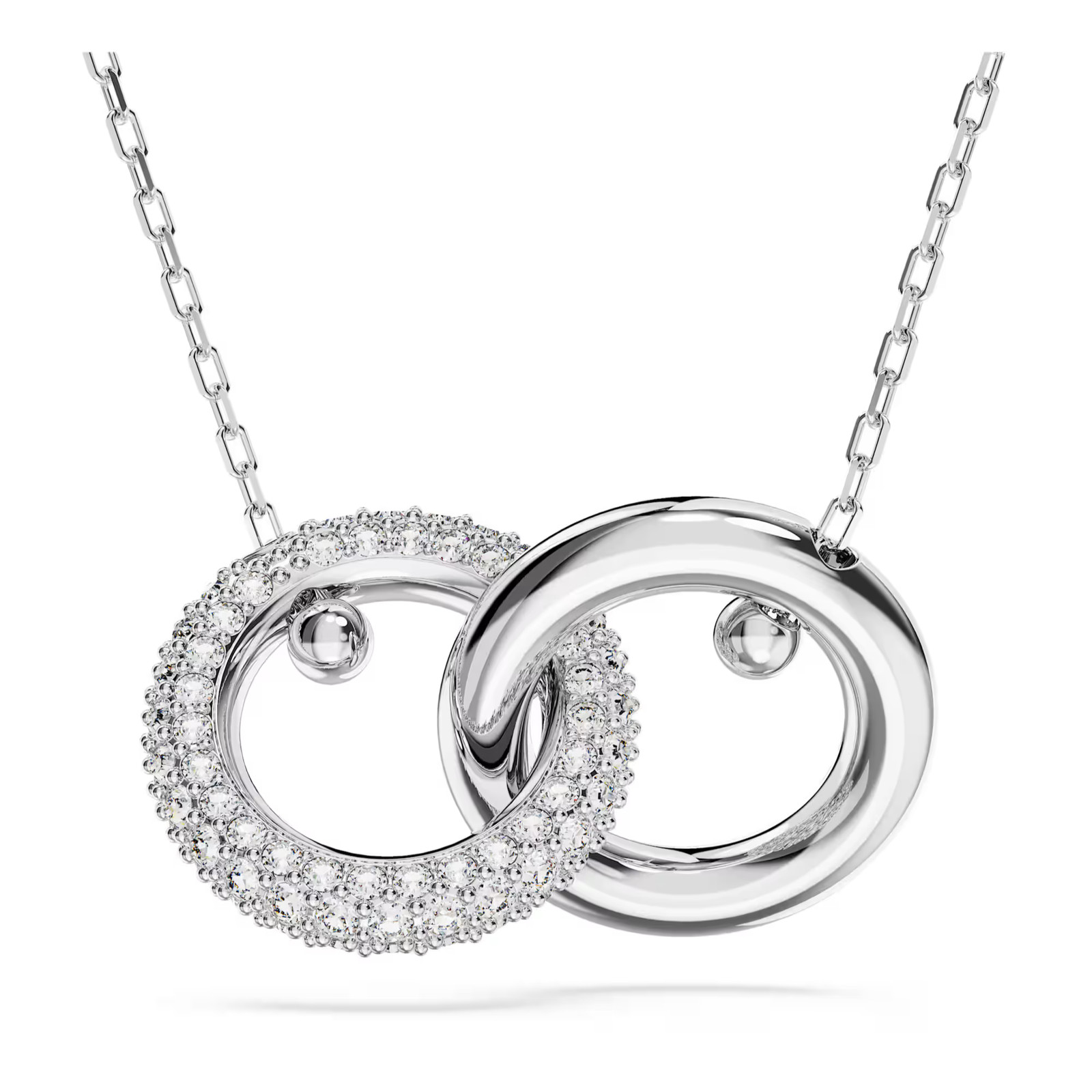 Dextera White Rhodium Plated Pendant Interlocking Loop New