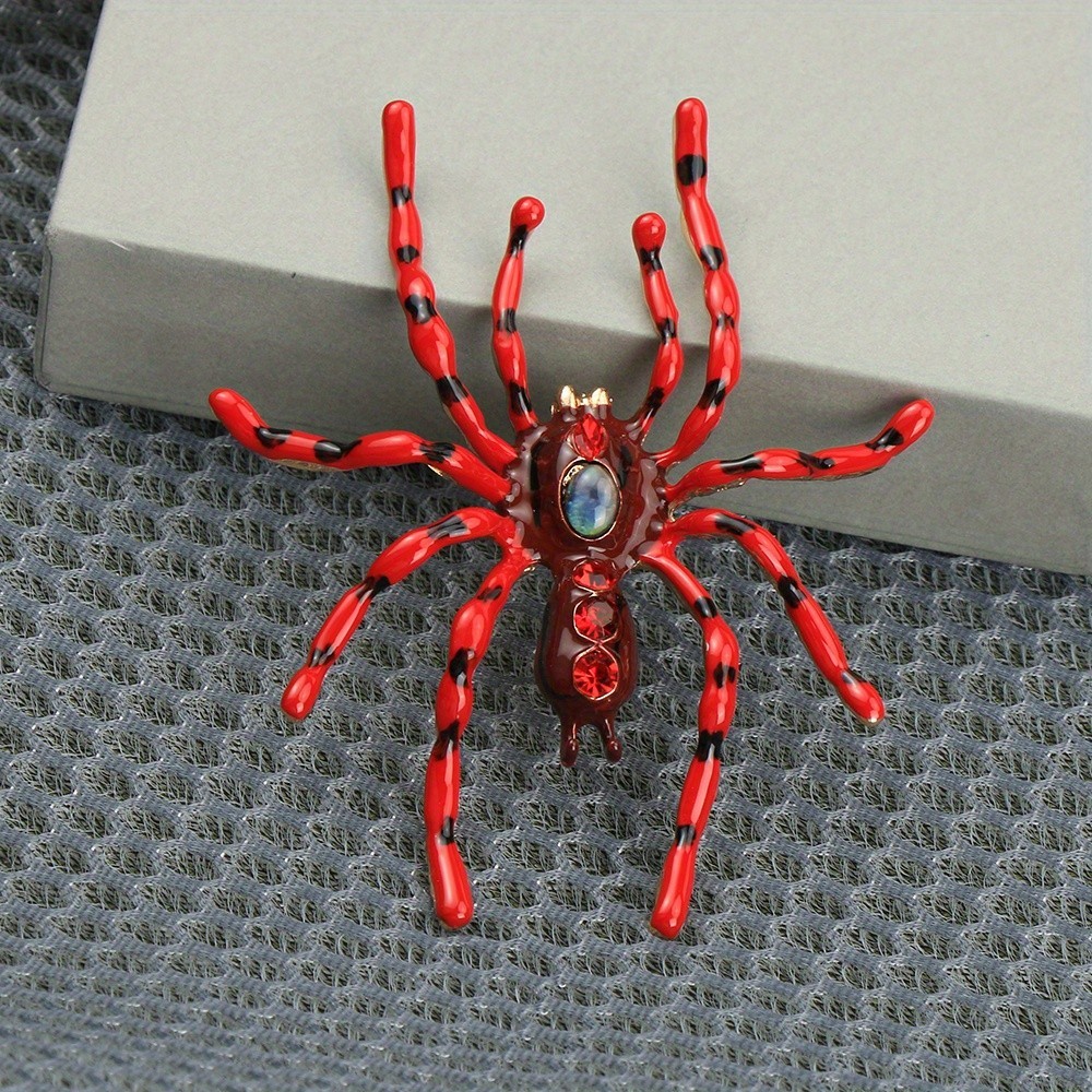 Luxury Halloween Exaggerated Spider Brooch Creative Fashion Insect Clothing Pin