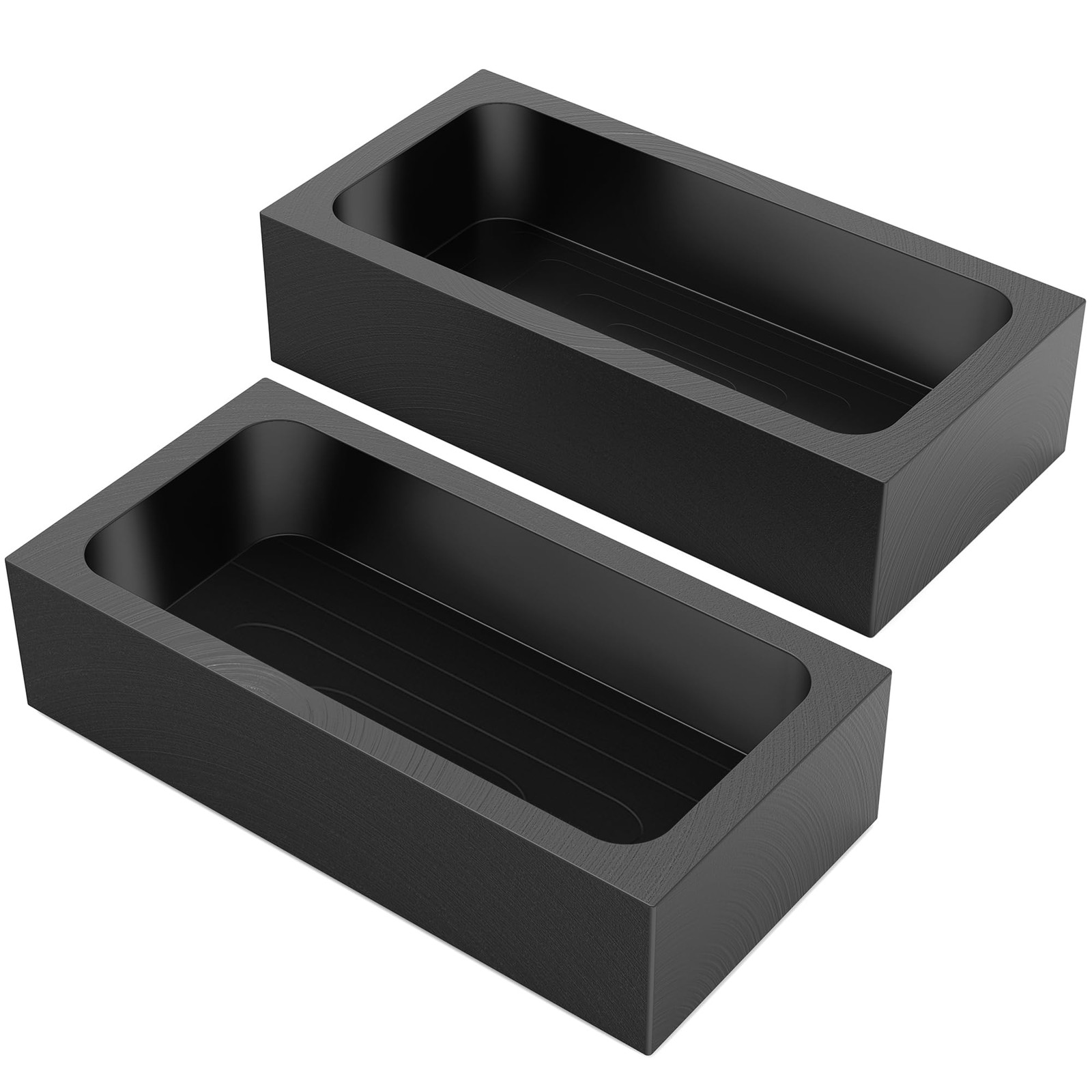 2-Pack 2.2lb Graphite Ingot Molds for Gold Silver Copper Aluminum Brass…
