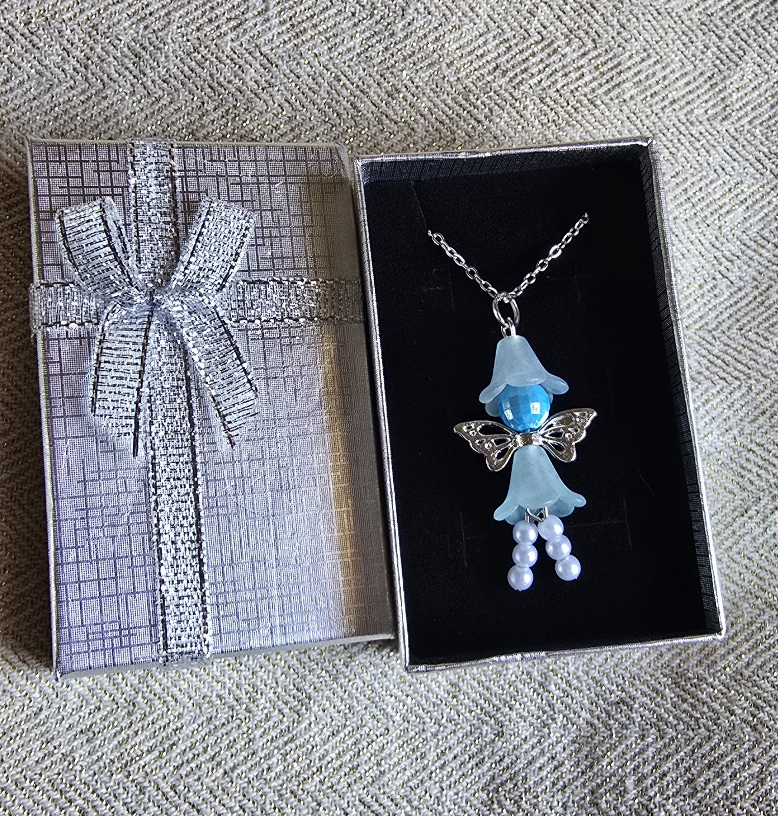 Tulip Fairy Necklace Stainless Steel Chain 16 Inches