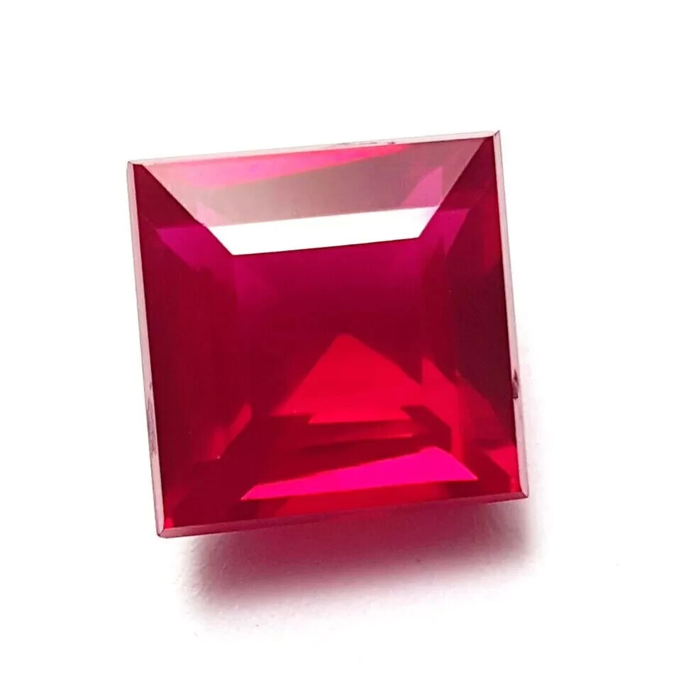 Natural Fabulous Blood Red Ruby 12 Ct Square Cut EGL Certified Loose Gemstone