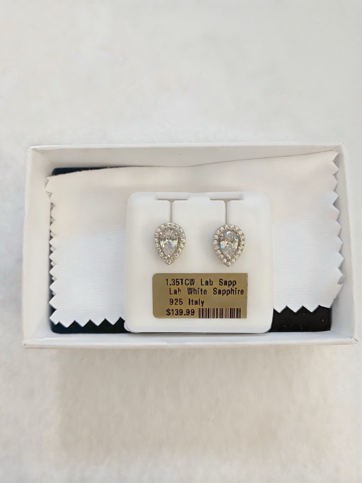 1.35 CTW Lab Created White Sapphire Pearl Halo Stud Earrings