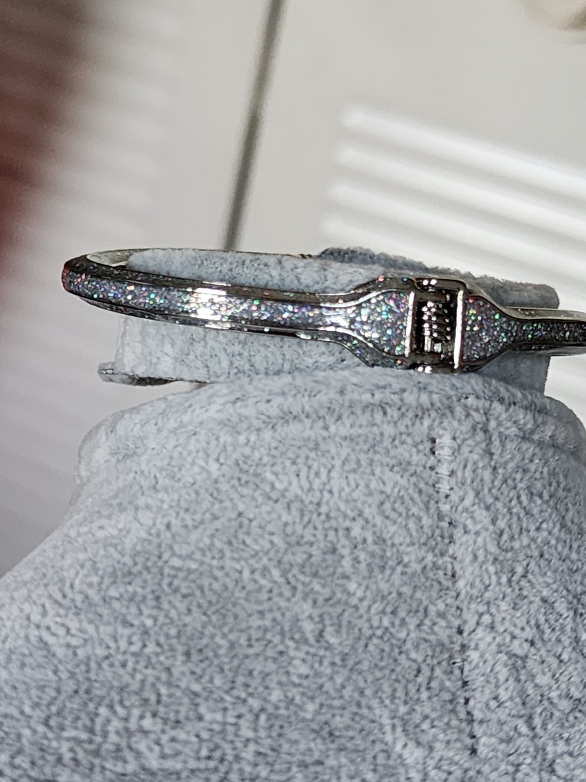 Gray Glitter Pencil Wrap Bracelet – Pink Eraser – NWOT