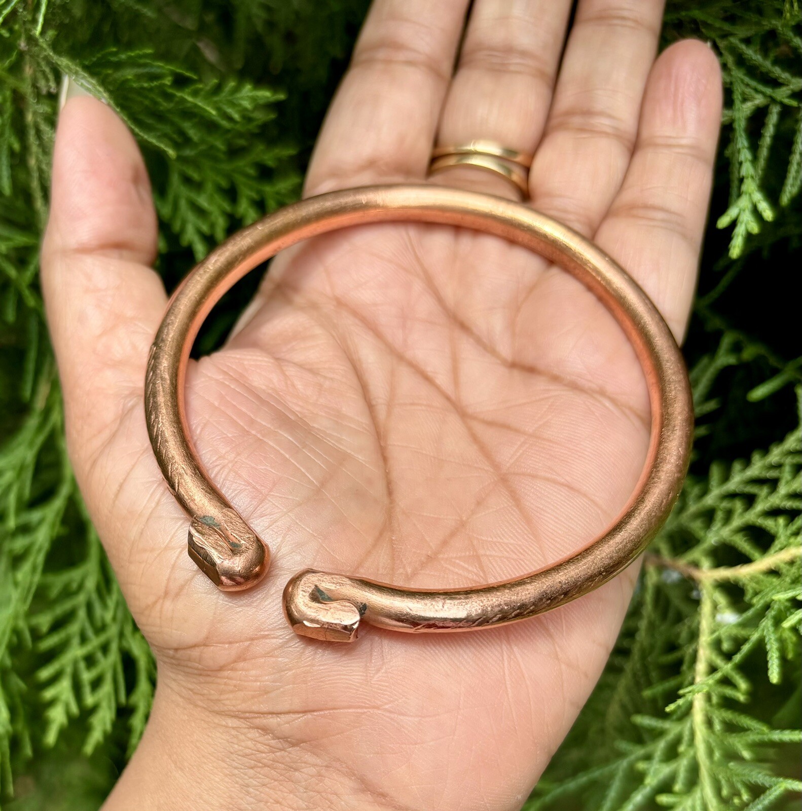 1Pc Pure Copper Mens Healing Bangle, Cuff, Bracelet, Jewelry, Spiritual, 57 gram