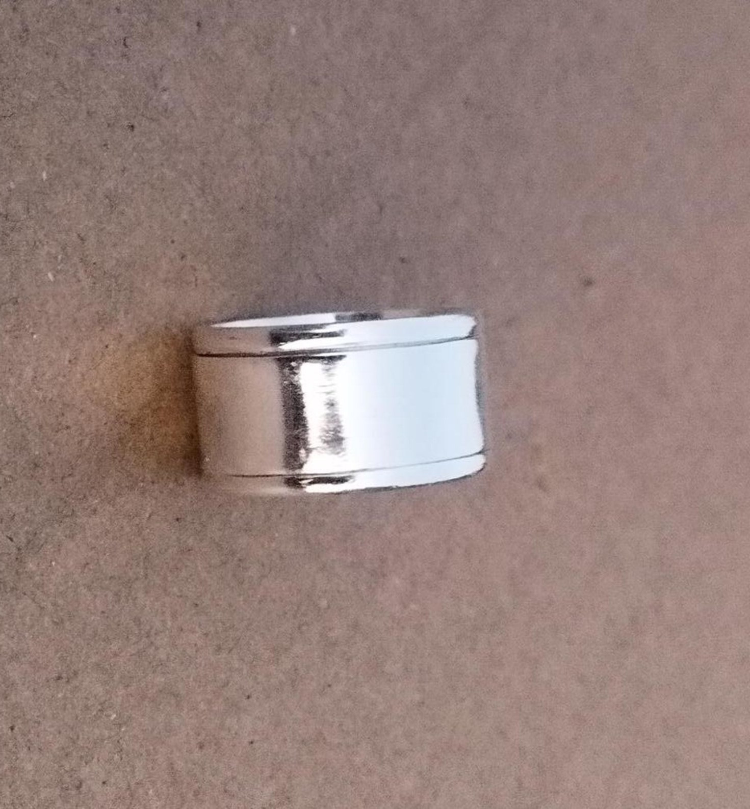 925 Sterling Silver, Solid Silver, Wide Band Ring, Smooth Edges, Unisex