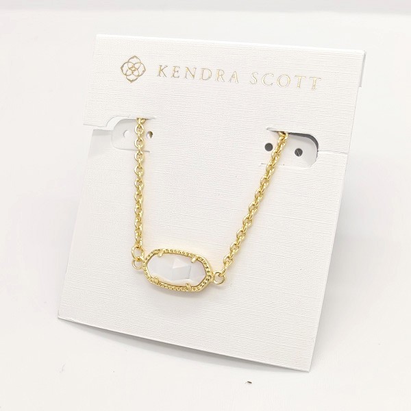 New Kendra Scott Elaina Adjustable Gold Chain Bracelet In Ivory Shell