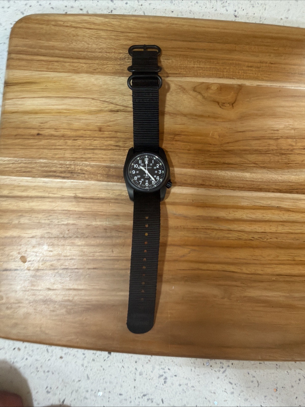 Bertucci A-2T Vintage Titanium Field Watch Black Sapphire 200M Swiss Working
