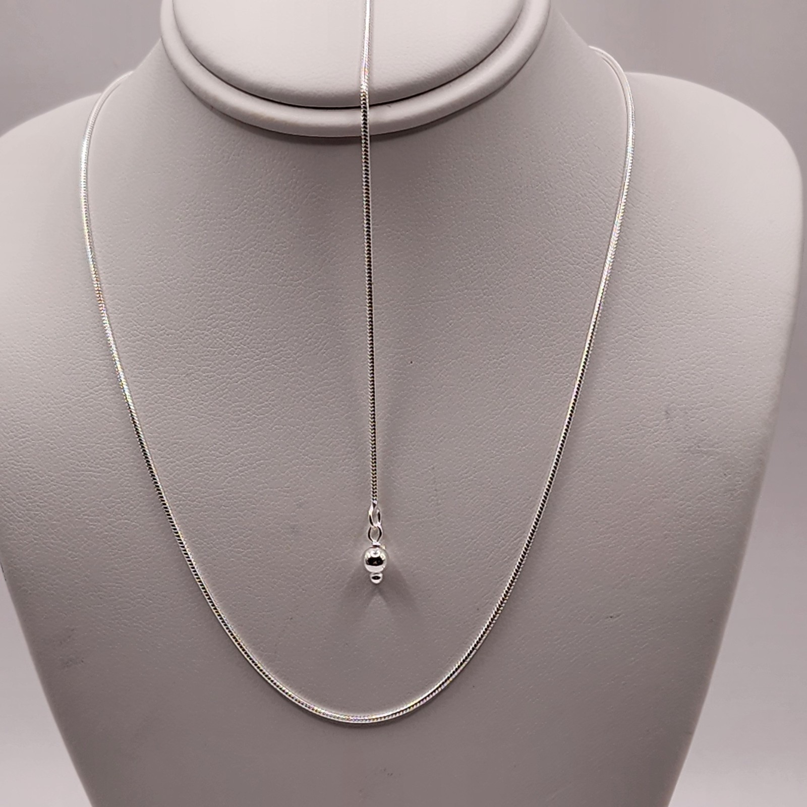 925 NEW Sterling Silver ITALIAN Ajustable Snake Chain 025- 22″ Length 1mm Width