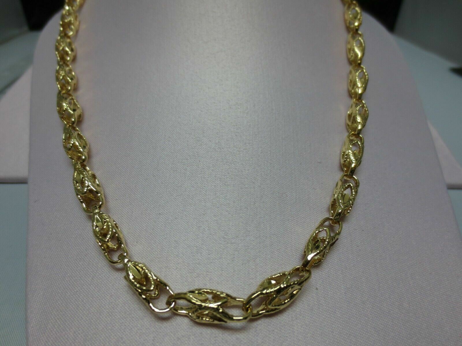 14 KT GOLD PLATED 8″-36″INCH CAST 6MM TURKISH HIP HOP ROPE CHAIN NECKLACE