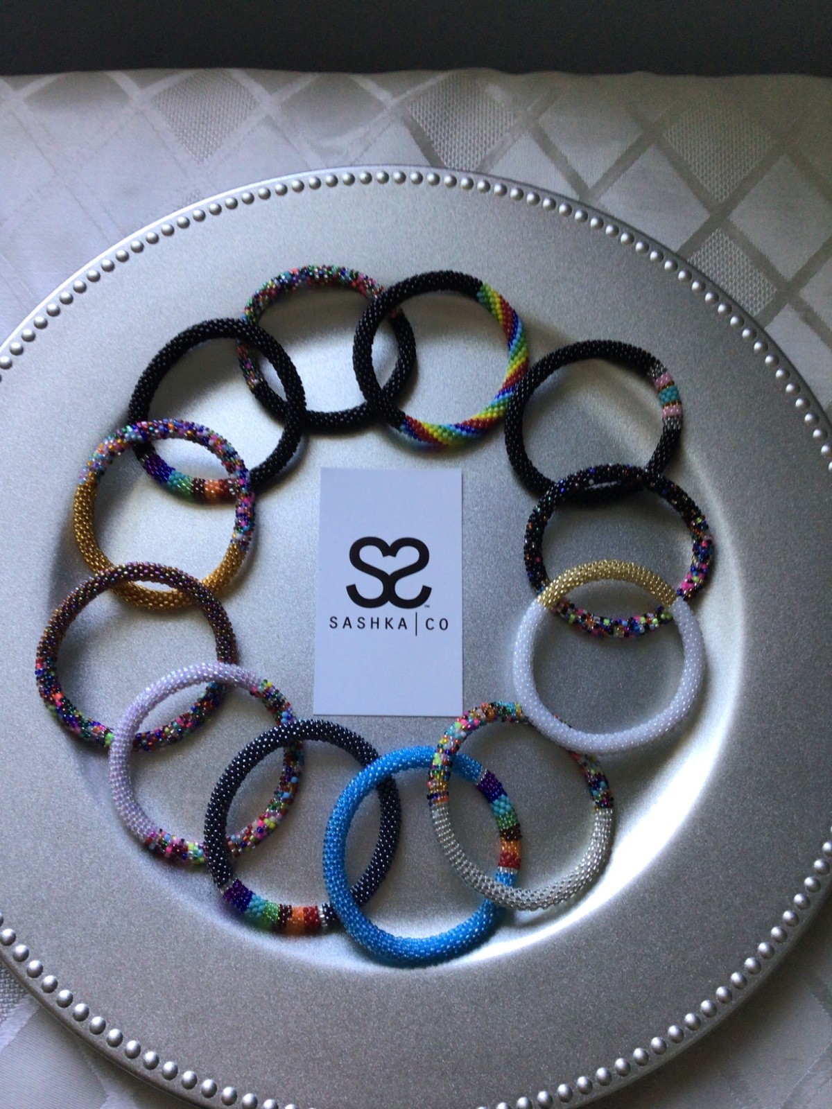 UNIQUE MULTICOLOR COMBINATION, 7″ ROLL ON SASHKA BRACELETS, 12 PCS