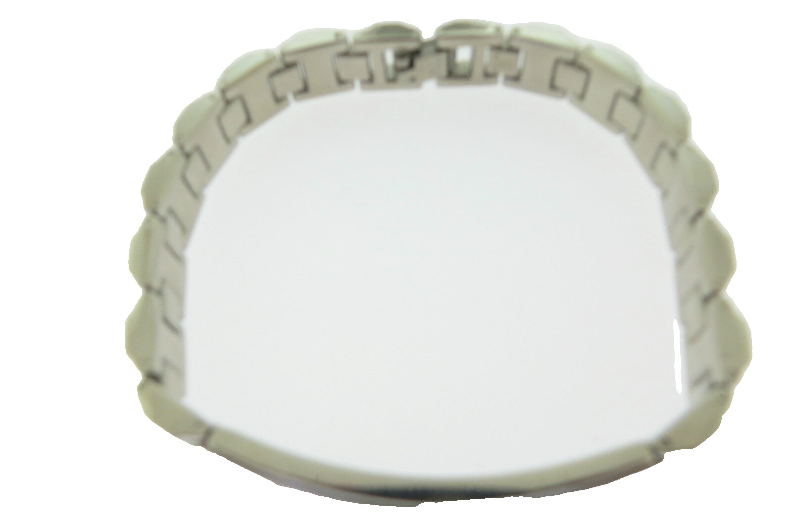 Men’s Brushed and Polished Stainless Steel ID Genuine Diamond Bracelet 8.5 “