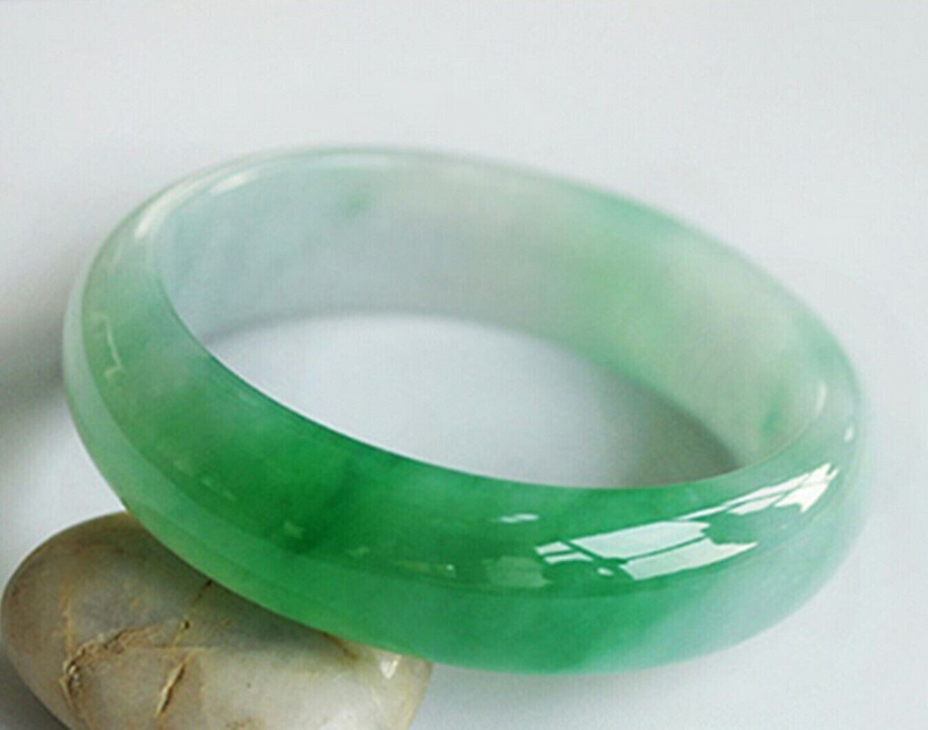 Beautiful Natural Green Jade Jadeite Gemstone Bangle Bracelet 56-62mm Jewelry