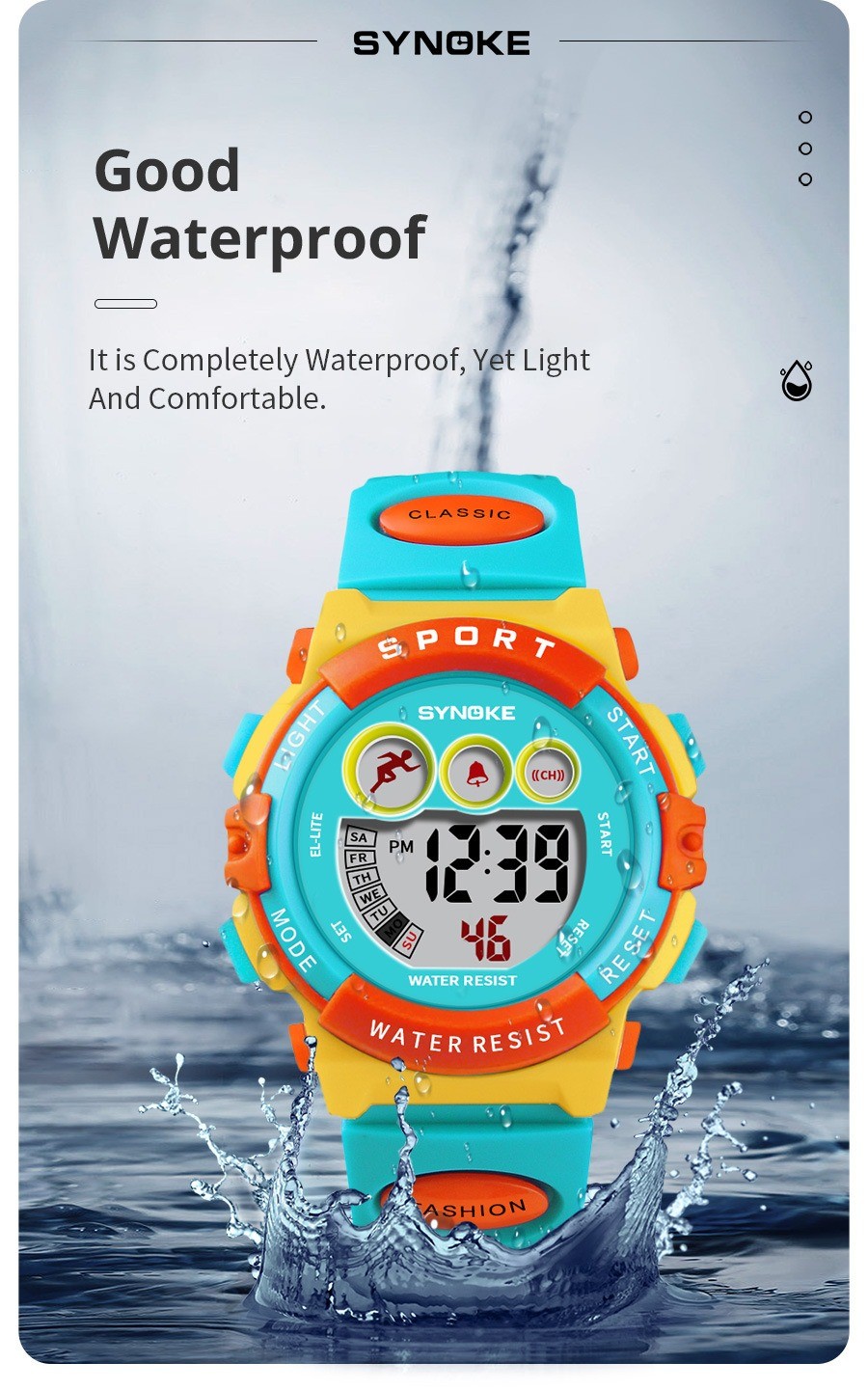 Kids Digital Electronic Watch Waterproof Children Boys Girls Sports LED Watches