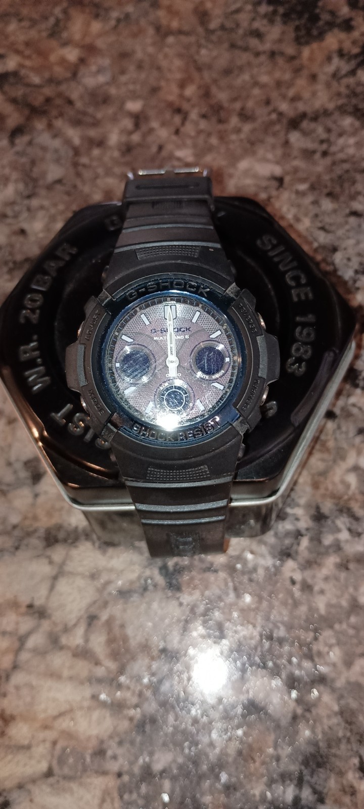 CASIO G SHOCK Watch AWG-M100A Black Blue