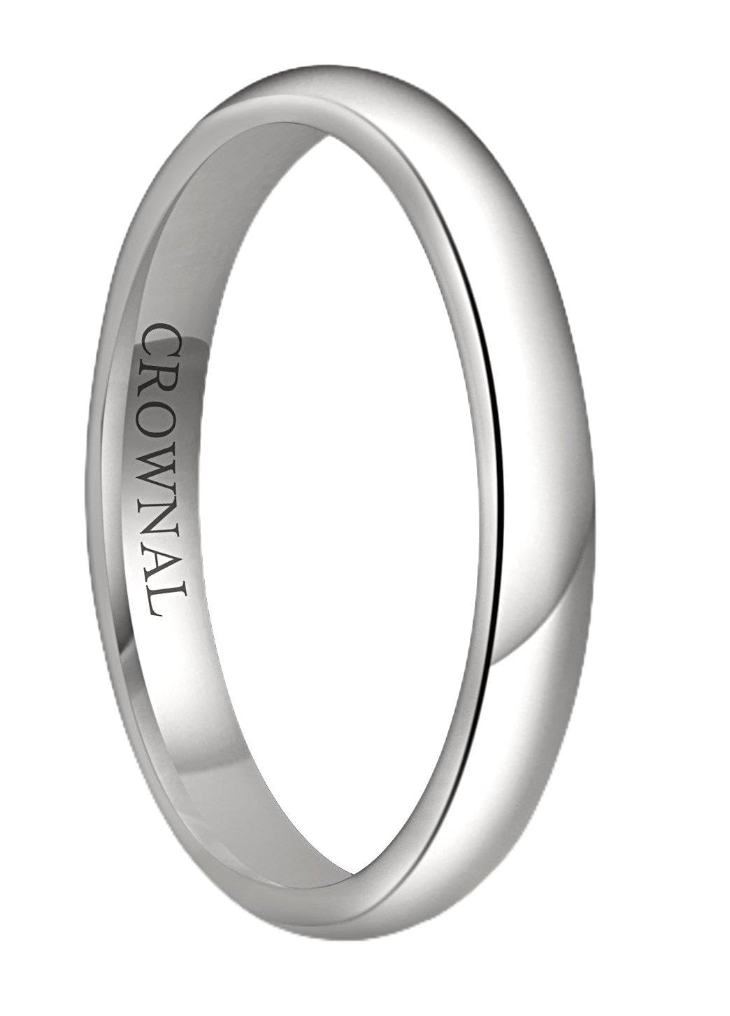 1mm 2mm 3mm 4mm 5mm 6mm 7mm 8mm Tungsten White/Yellow Gold/Rose Gold Plated W…