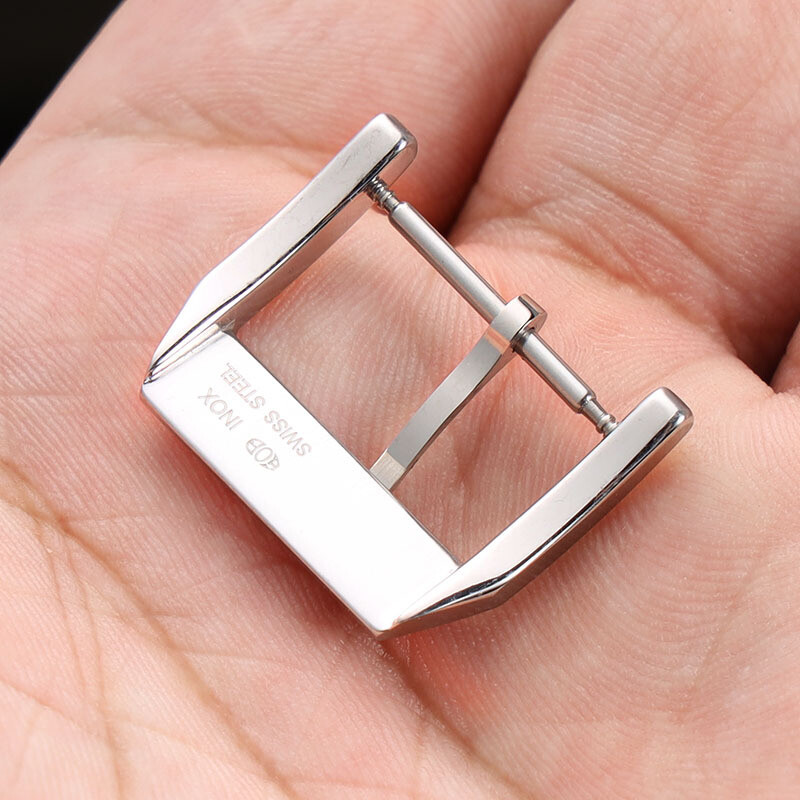 High Quality 316L Solid Stainless Steel Pin Buckle Watch Clasp 18mm Fits IWC