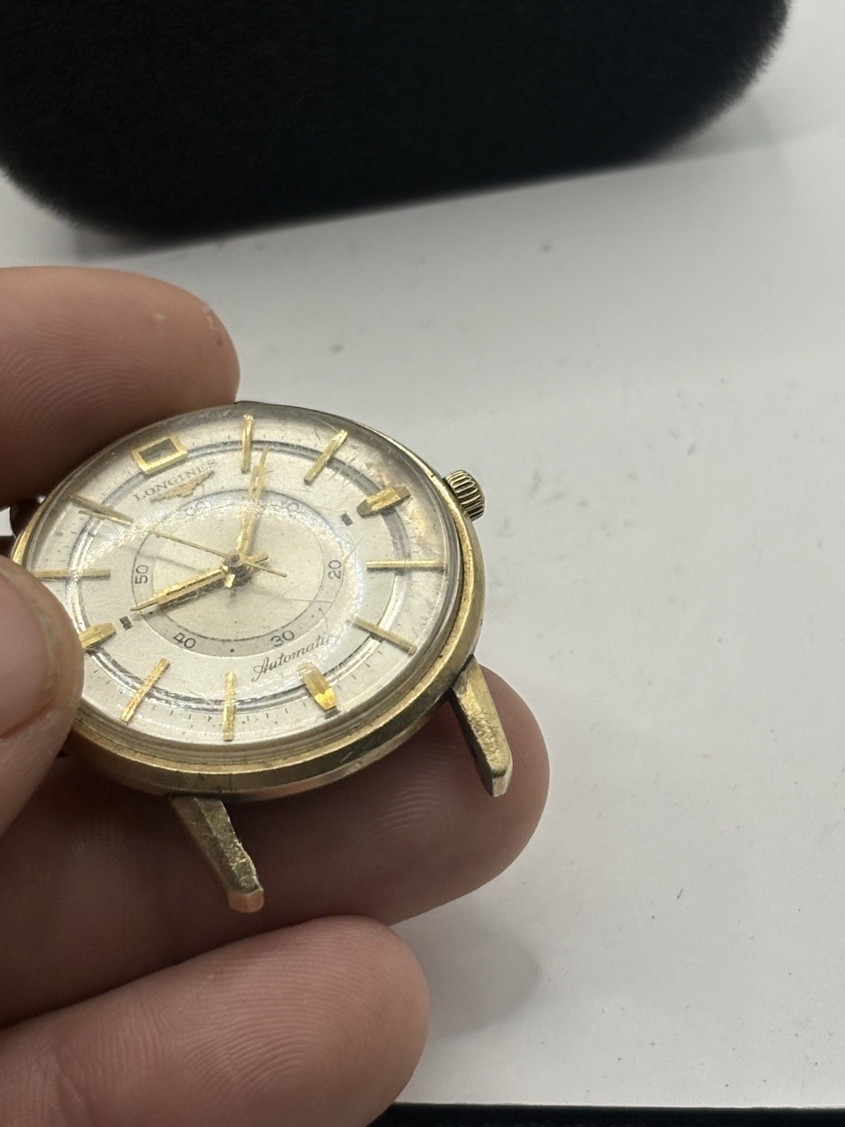 Vintage Longines Grand Prize Automatic Swiss Doctor’s Dial Date 10k Fill Runs