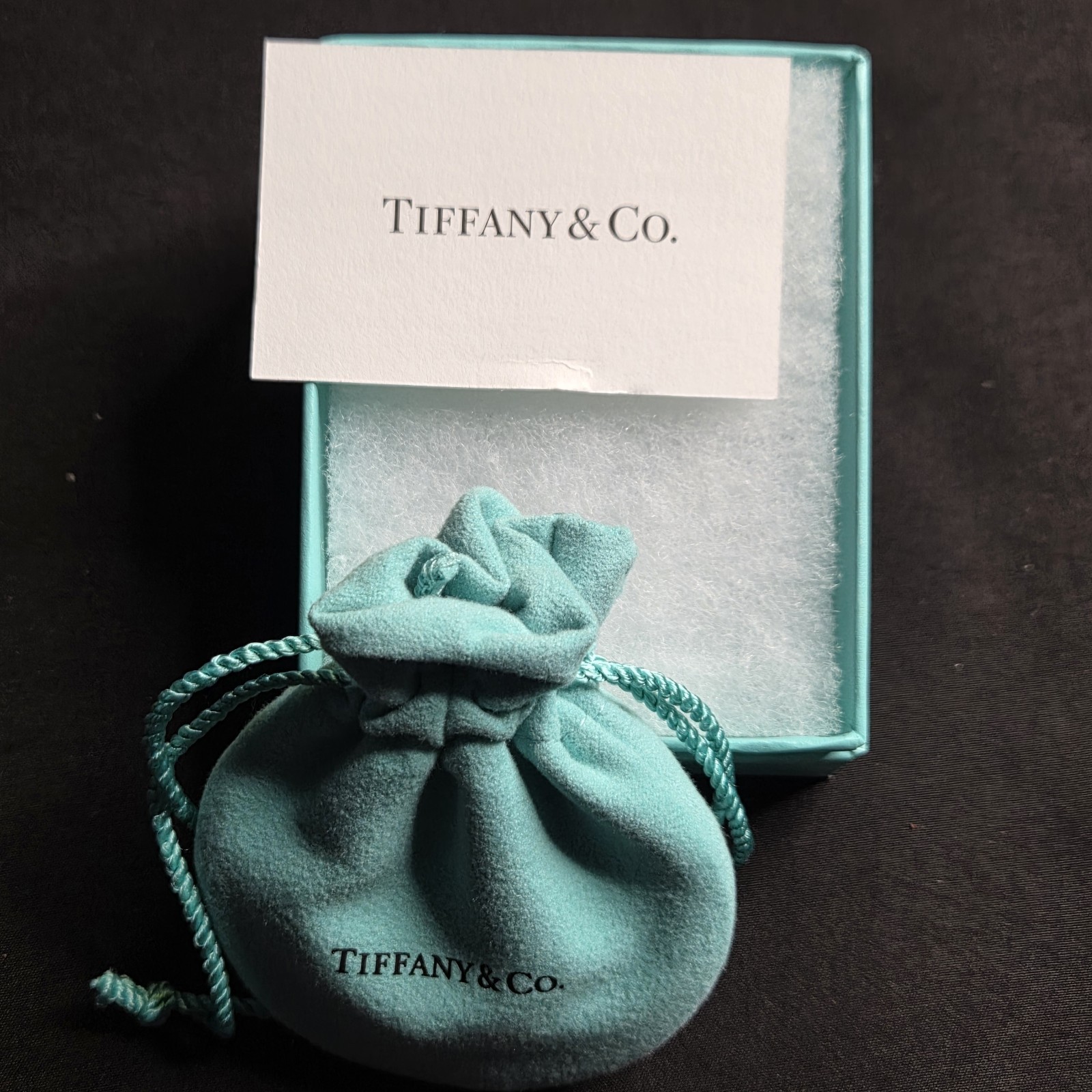 Tiffany & Co. Blue Enamel Present Gift Box Charm Pendant Sterling Silver