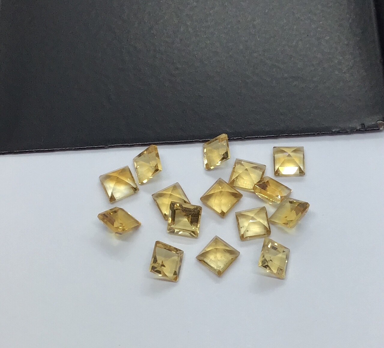 Natural Citrine Square Cut Faceted Loose Gemstone For Making All Type Jewelry