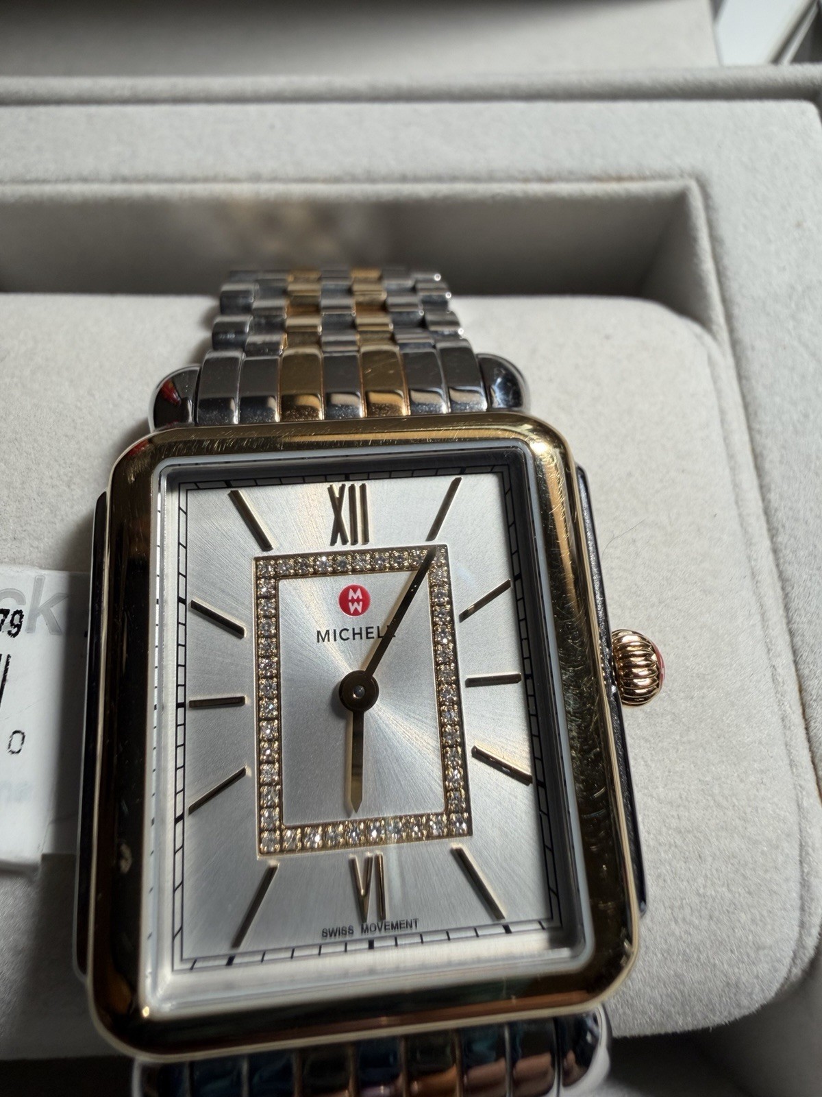 Michele Deco II Mid-Size Diamond Two-Tone 26mm Case Stainless Steel, Band…
