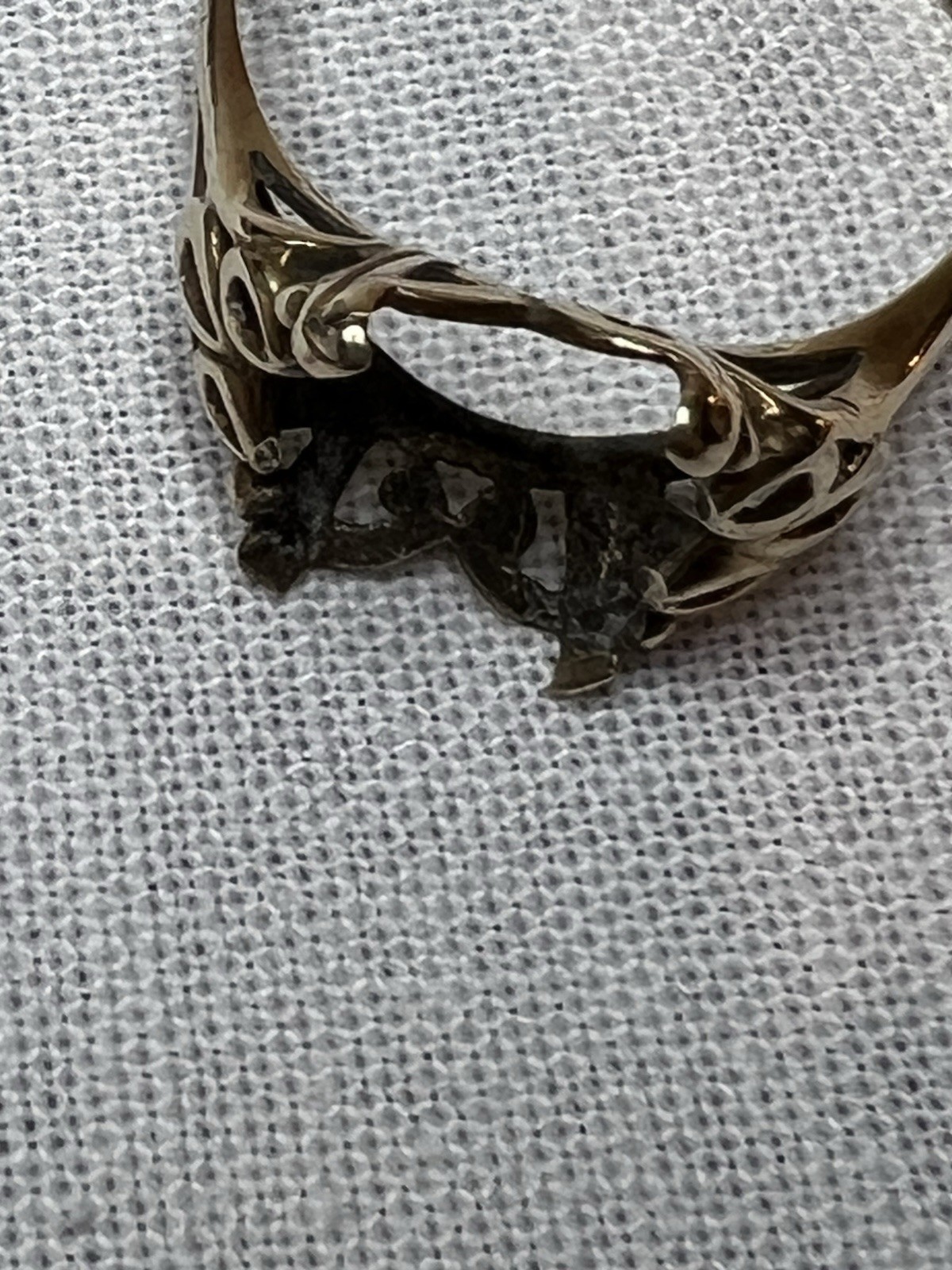 Vintage 10k Yellow Gold Ring With Pink Emerald Size 8.5