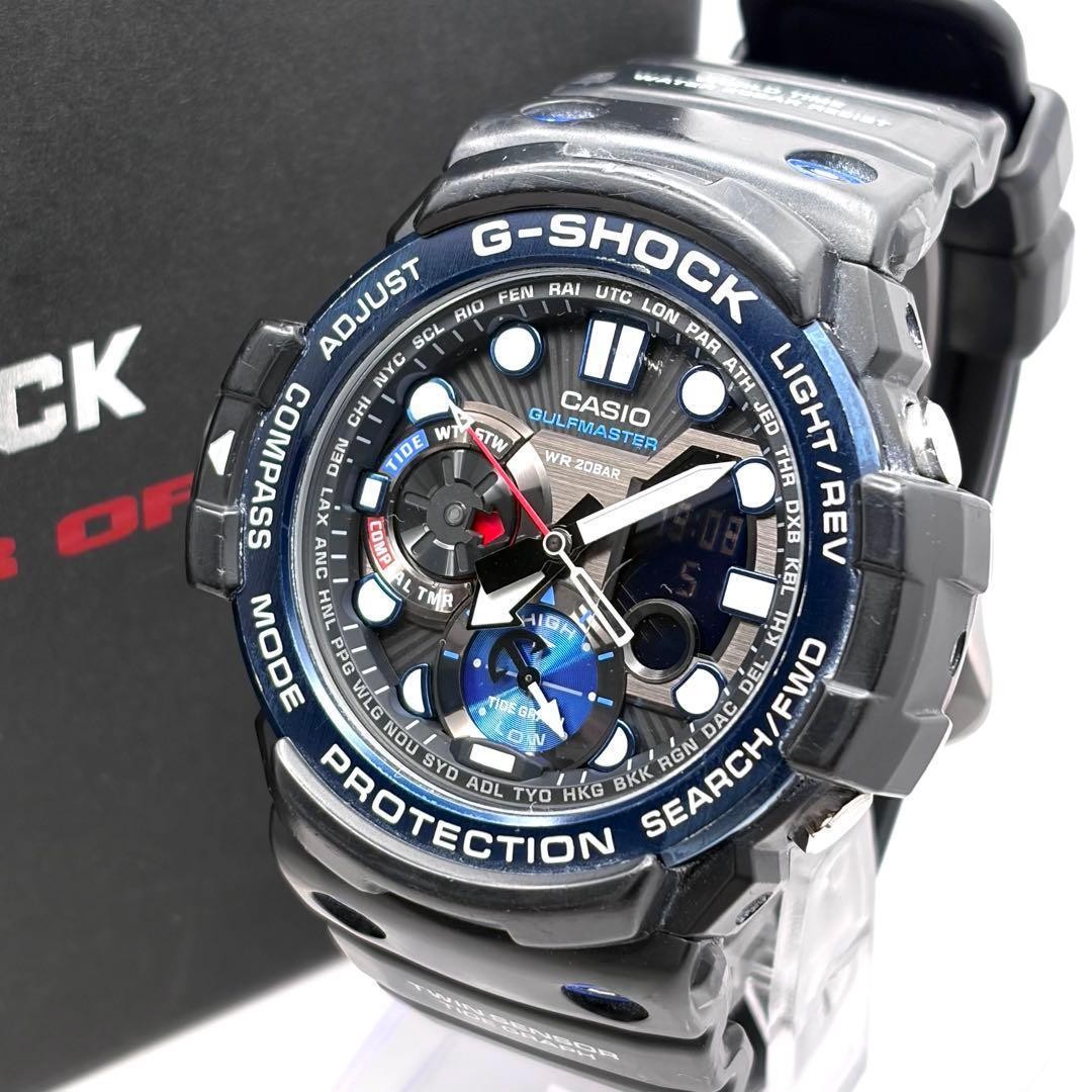 CASIO G-SHOCK GULFMASTER GN-1000B-1AJF Quartz Black Dial Blue Bezel 2.05in SS