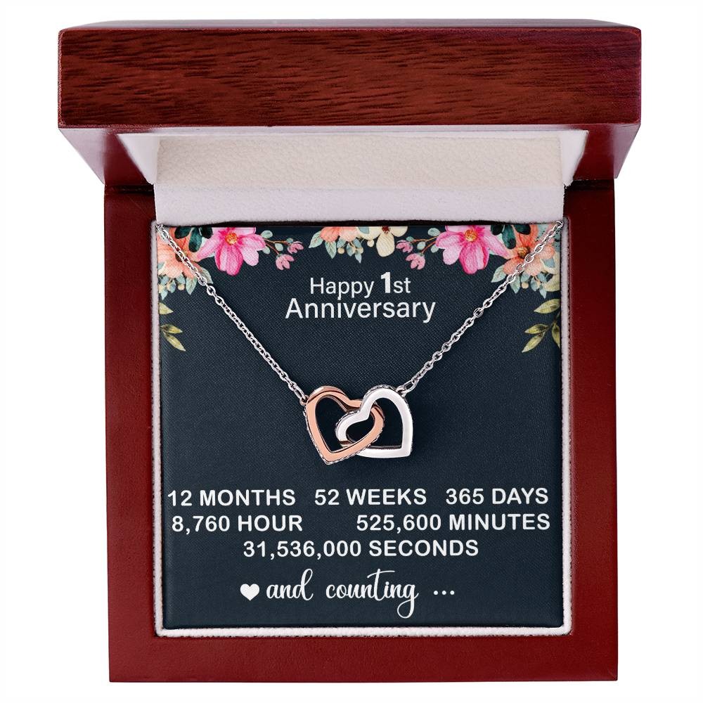 1 Year Anniversary Gift for Girlfriend – First Anniversary Gift for Her, 1st