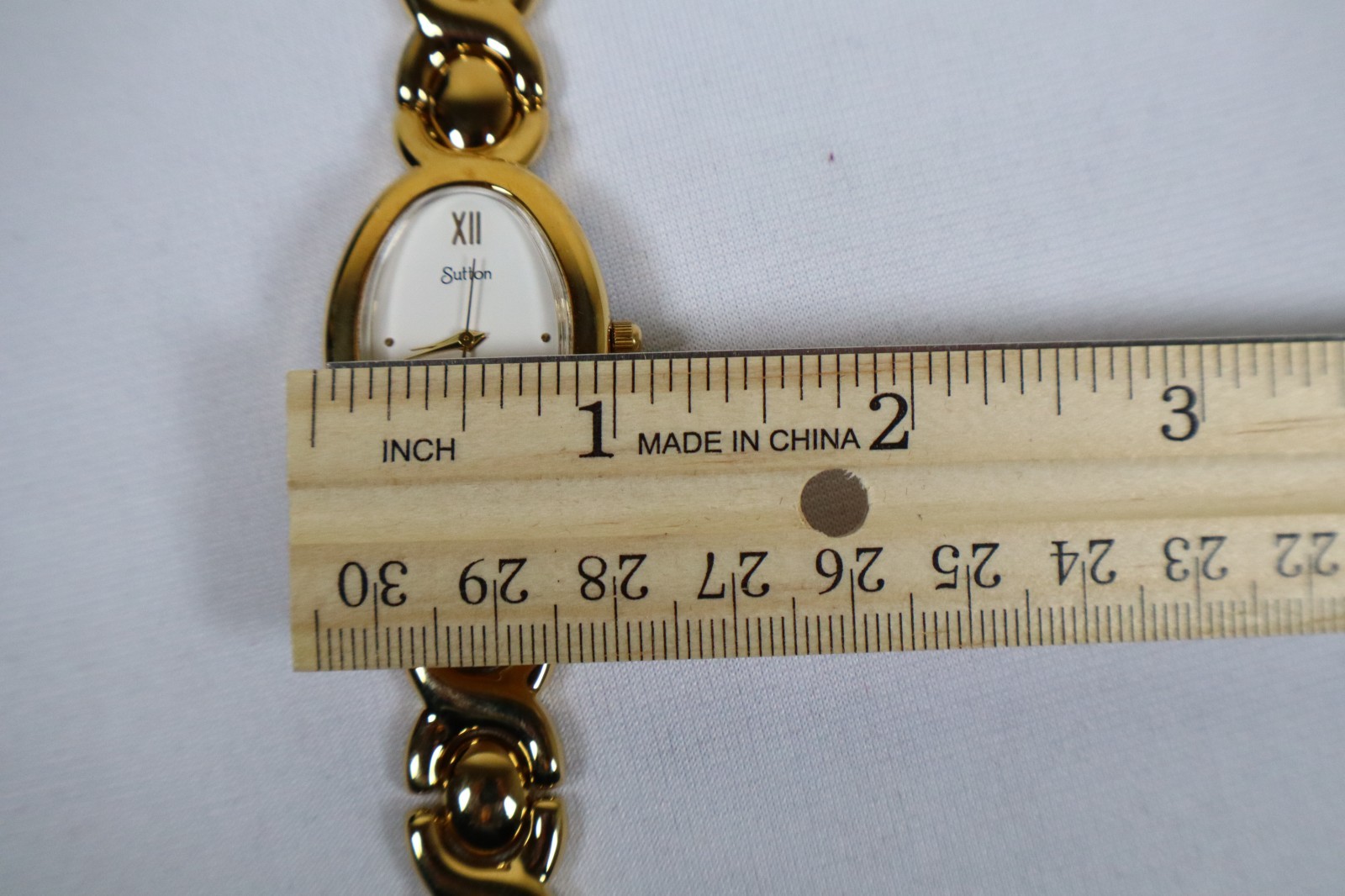 Sutton Quartz Watch Gold Tone Oval Face NIB Needs New Battery ONE YEAR WARRANTY
