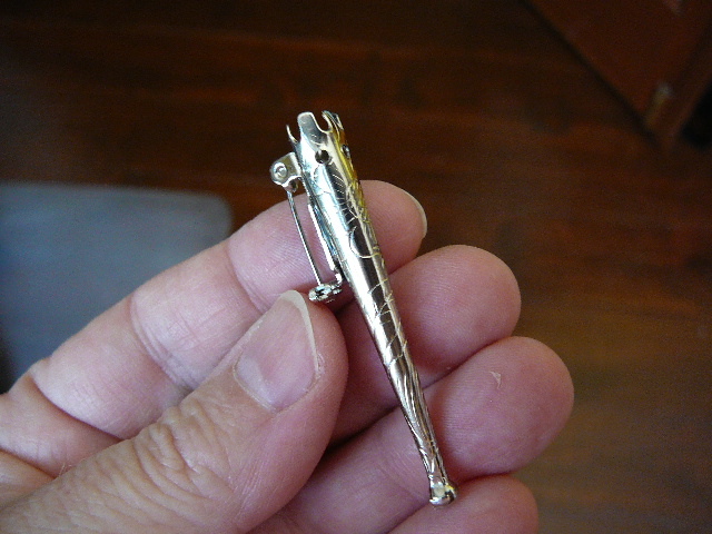 #BB-241 Tussy mussy SILVER vase brooch pin wedding Jewelry DO YOUR OWN flowers