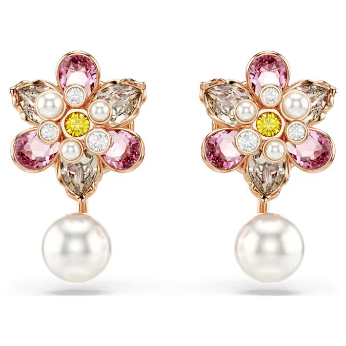 Swarovski Idyllia Earrings Crystal-like pearls mixed cut