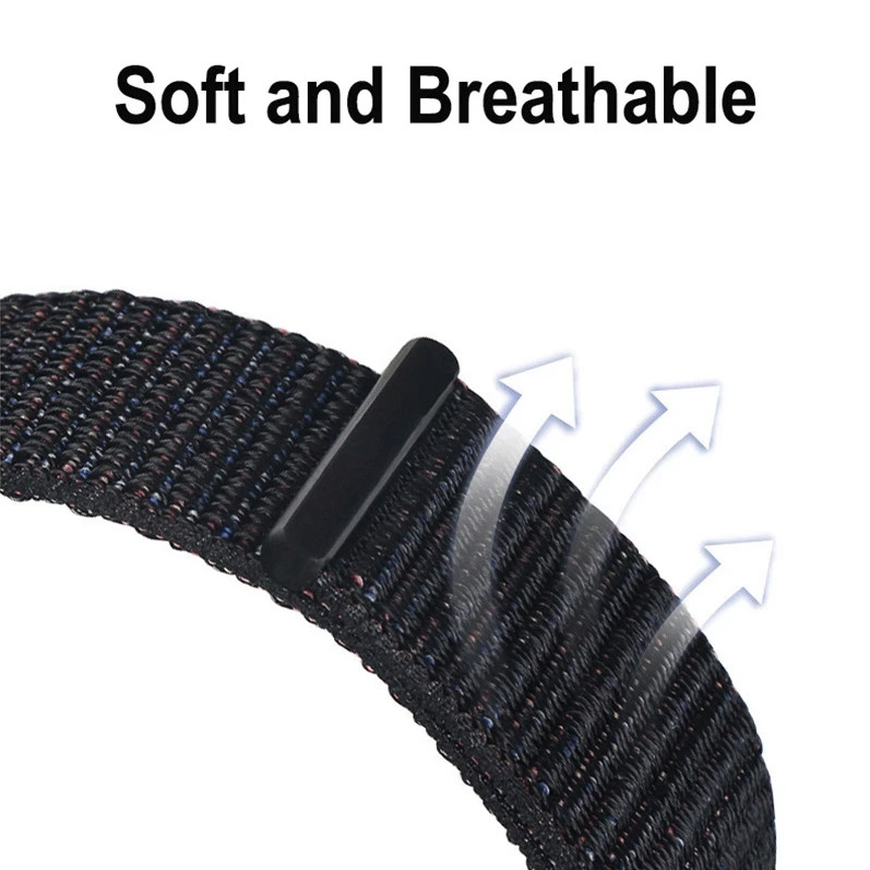 20mm 22mm Woven Nylon Sport Loop Watch Band Strap W/ Quick Release Spring Pins