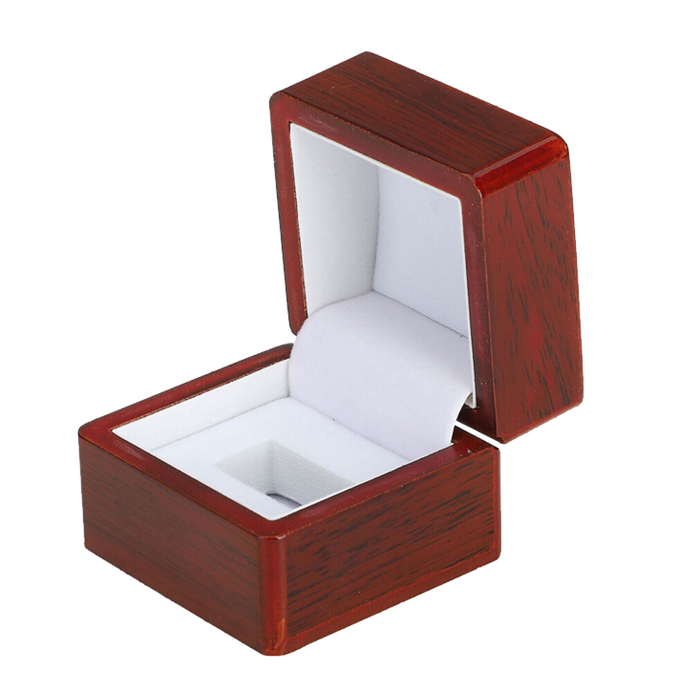 Single Hole Championship Ring Display Collection Case Wood Box Storage 2PACK US