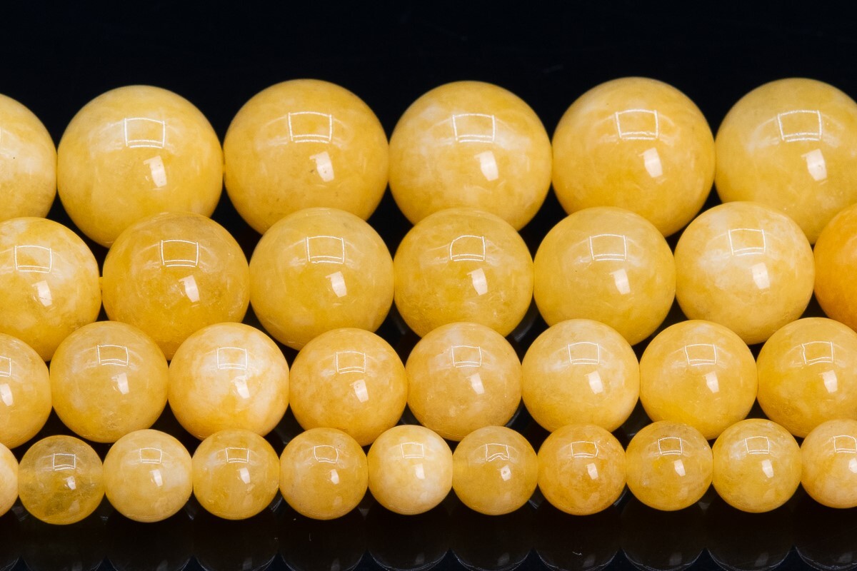Deep Yellow Quartz Beads Grade AAA Round Gemstone Loose Beads 6/8/10/12MM